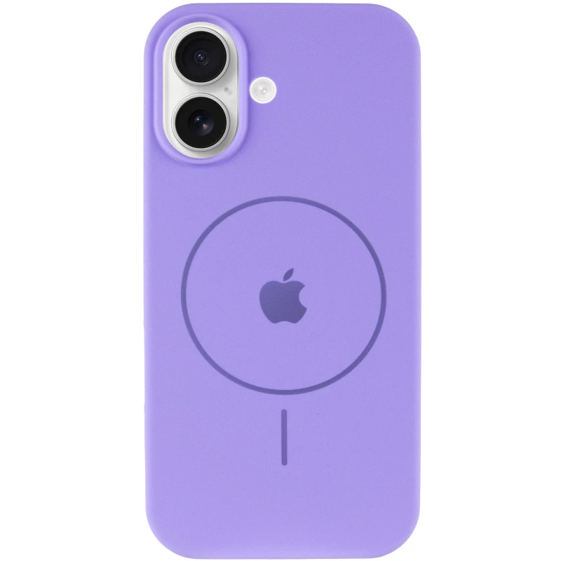 Чохол Silicone Case Full Protective (AA) V2 with MagSafe для Apple iPhone 17 (6.3") – Бузковий / Dasheen. Фото 5 з 13