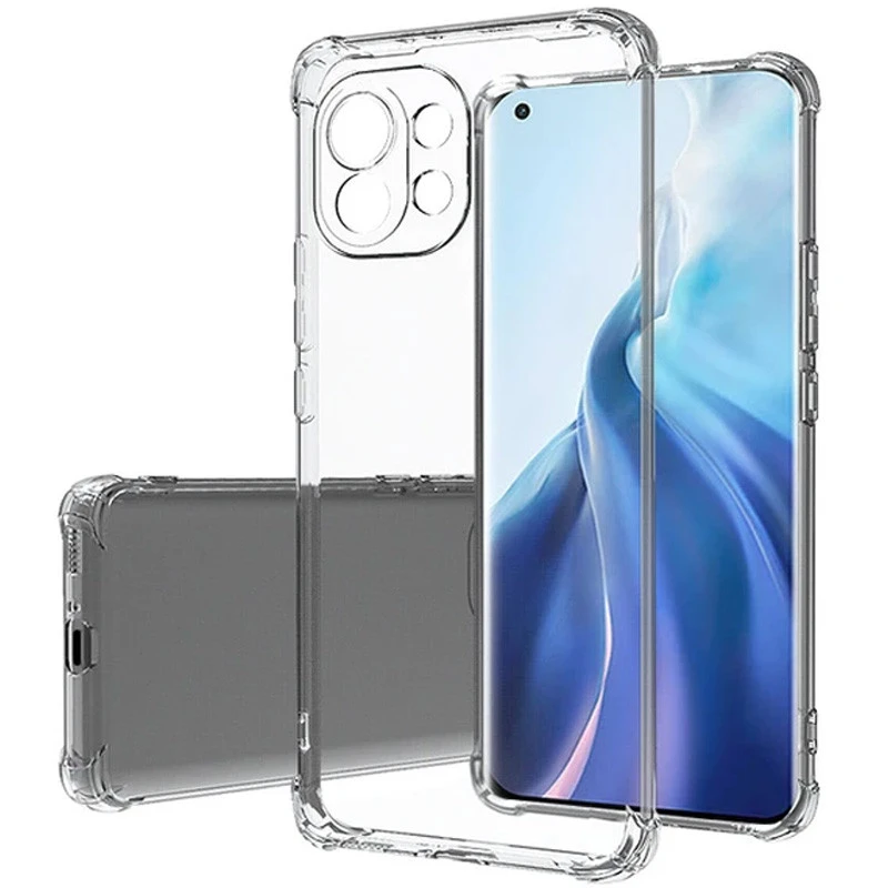 Ультратонкий силиконовый чехол GETMAN с крытыми бортами та камерою на Xiaomi 17 – Бесцветный (прозрачный). Фото 2 из 5