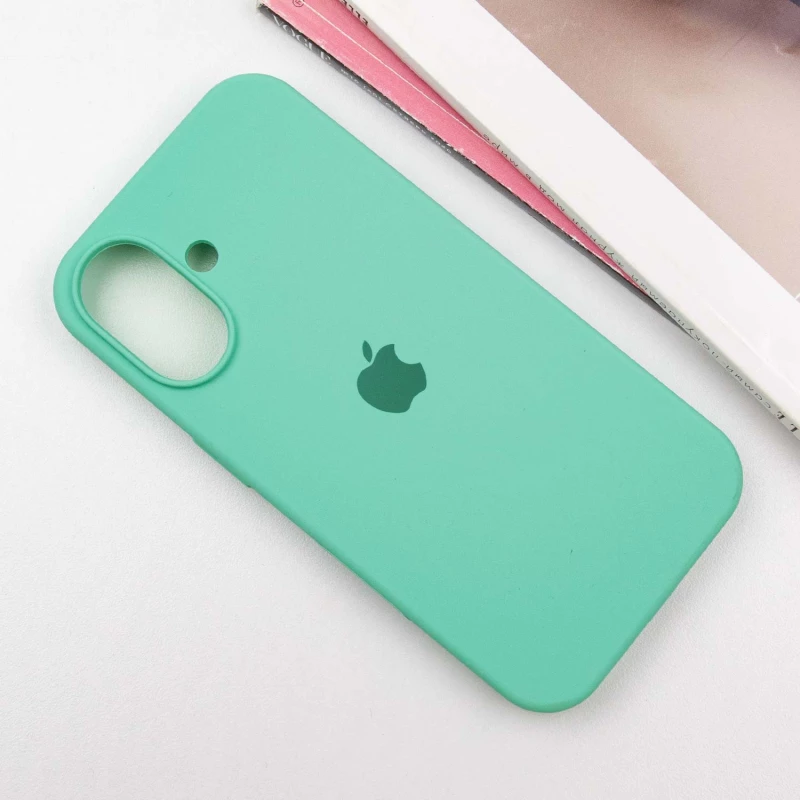 Чохол Silicone Case з закритим низом на Apple iPhone 16 – Бірюзовий / Marine Green. Фото 2 з 7