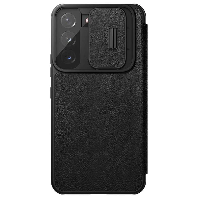 Шкіряний чохол-книжка Nillkin Qin Pro Camshield для Samsung Galaxy S22+ – Чорний. Фото 2 з 5