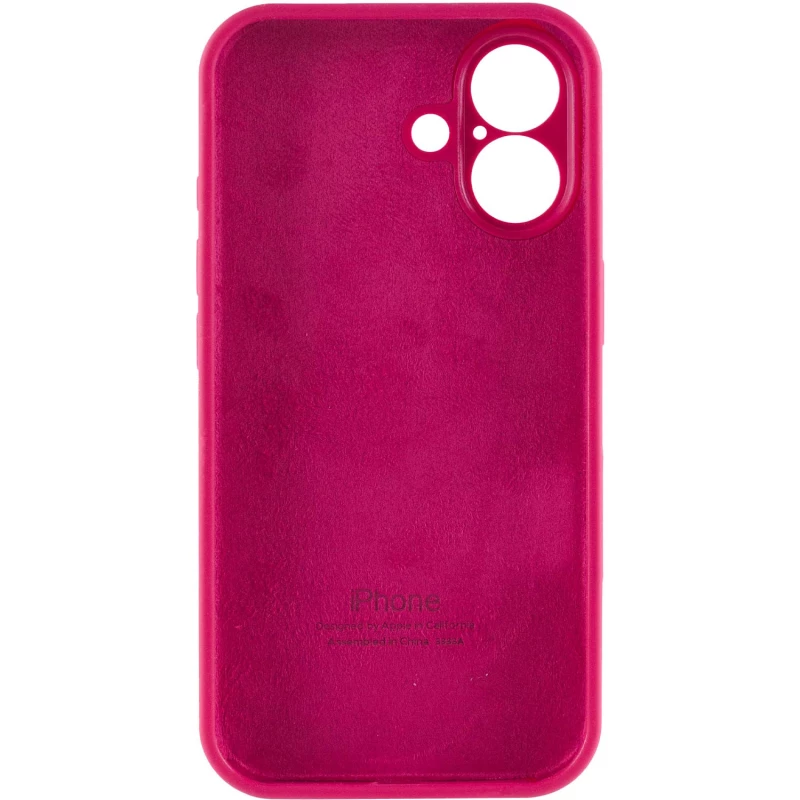 Чохол Silicone Case з захистом камери на Apple iPhone 16 Plus – Червоний / Rose Red. Фото 7 з 8