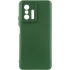Чехол Silicone Case Lakshmi Plus с закрытой камерой для Xiaomi 11T / 11T Pro – Зеленый / Dark green. Фото 1 из 4