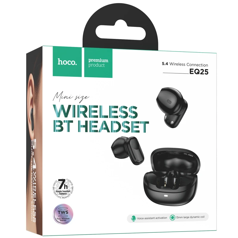 Беспроводные TWS наушники Hoco EQ25 Unimpeded – Midnight Black. Фото 2 из 4
