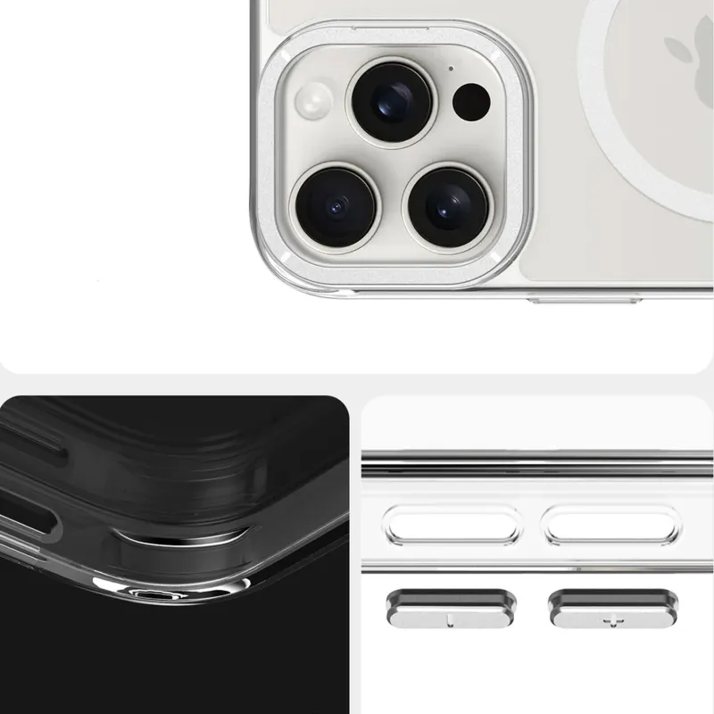 Чохол TPU Space Case Apex with Magnetic Fit для Apple iPhone 15 Pro (6.1") – silver. Фото 4 з 9