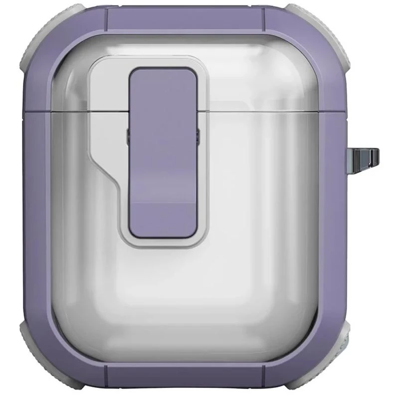 Футляр протиударний Locking Button для навушників Airpods 1/2 – Light Purple. Фото 1 з 1