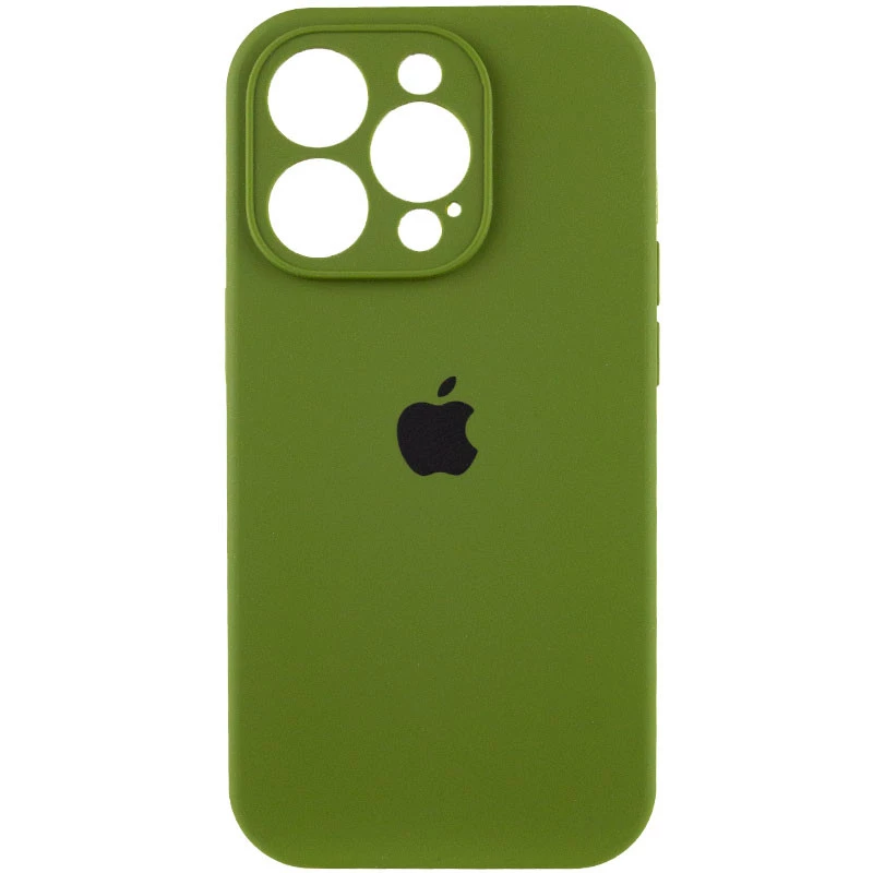 

Чехол Silicone Case с защитой камеры для Apple iPhone 15 Pro (6.1") (Зеленый / Dark Olive), Зелений / dark olive