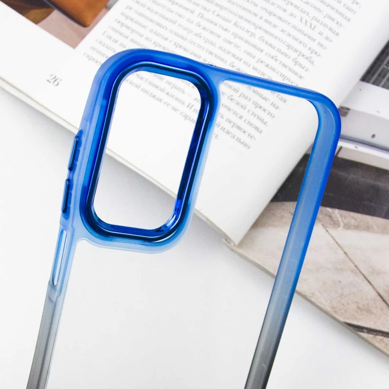 Силиконовый чехол фреш для Samsung Galaxy A25 5G – Черный / Синий. Фото 9 из 9