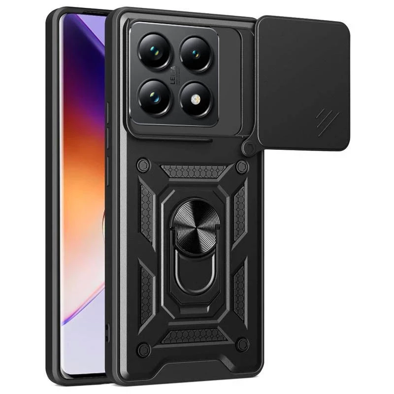 Ударопрочный чехол Serge Ring с защитой камеры для Xiaomi 14T Pro – Черный. Фото 1 из 5