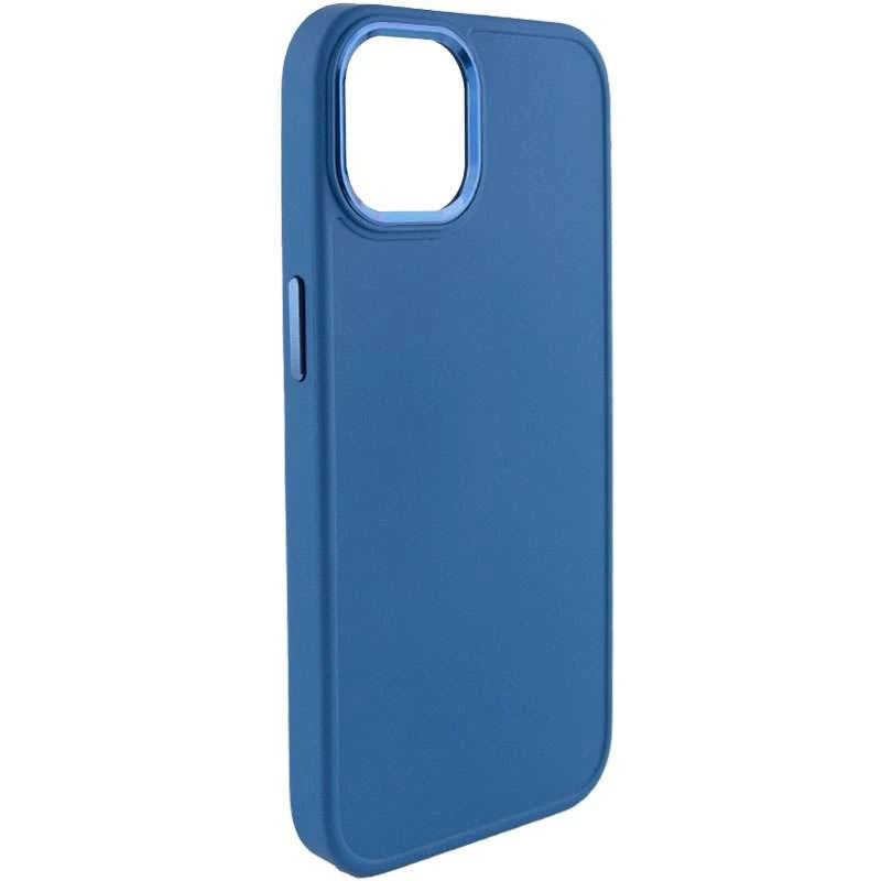 

TPU чехол Bonbon с металлическими кнопками для Apple iPhone 12 (6.1") (Синий / Denim Blue), Синій / denim blue