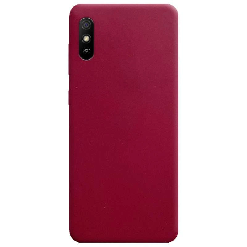 

Цветной силиконовый чехол для Xiaomi Redmi 9A (Бордовый), Бордовий