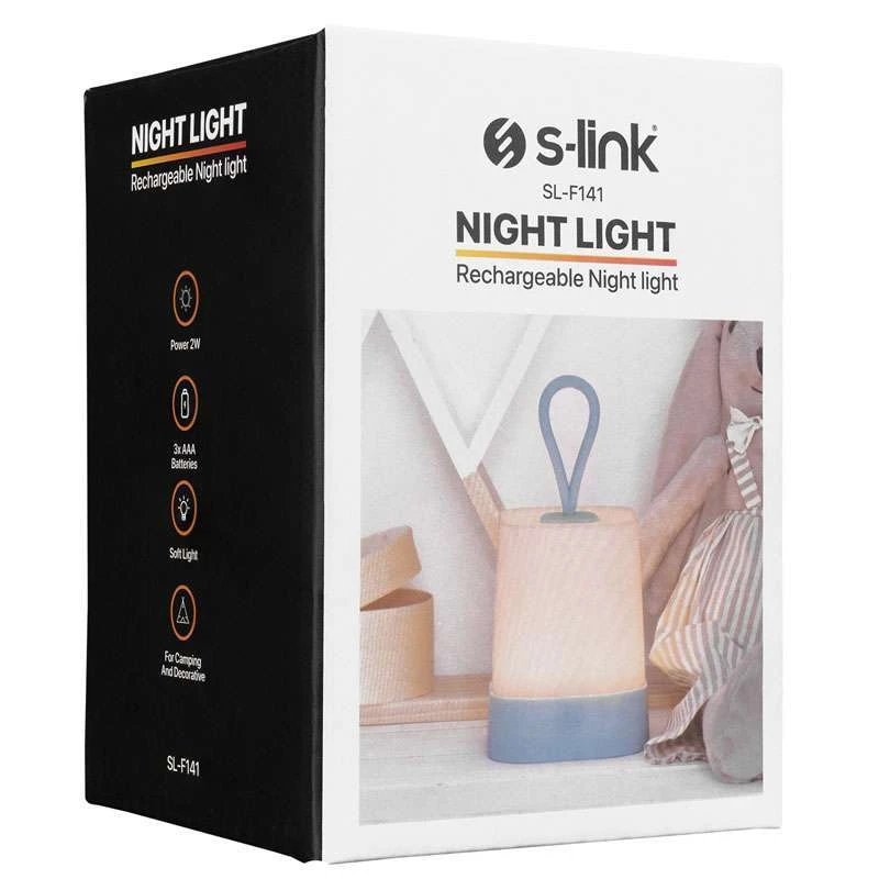 Ліхтар акумуляторний S-link SL-F141 1W Led 1200mAh Rechargeable Touch On/Off – Блакитний. Фото 5 з 5