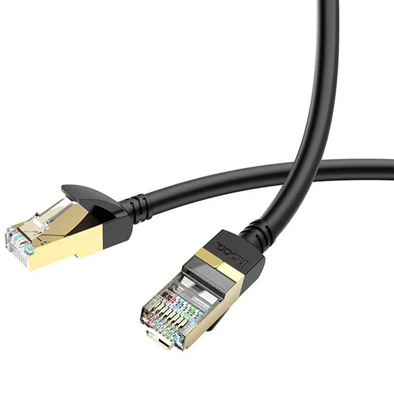 Дата кабель Hoco US02 Level pure copper gigabit ethernet (5m) – Black. Фото 3 з 8