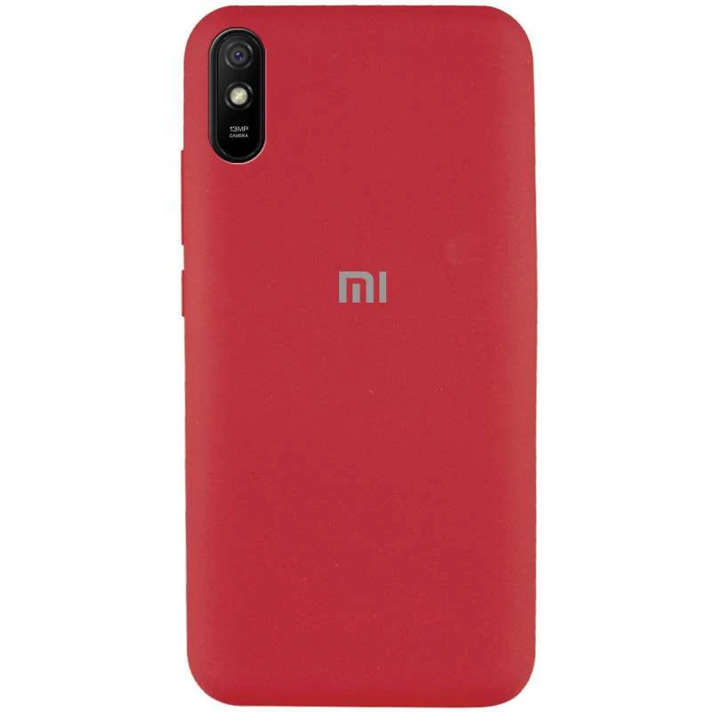 

Чехол Silicone Case с закрытым низом для Xiaomi Redmi 9A (Красный / Camellia), Червоний / camellia