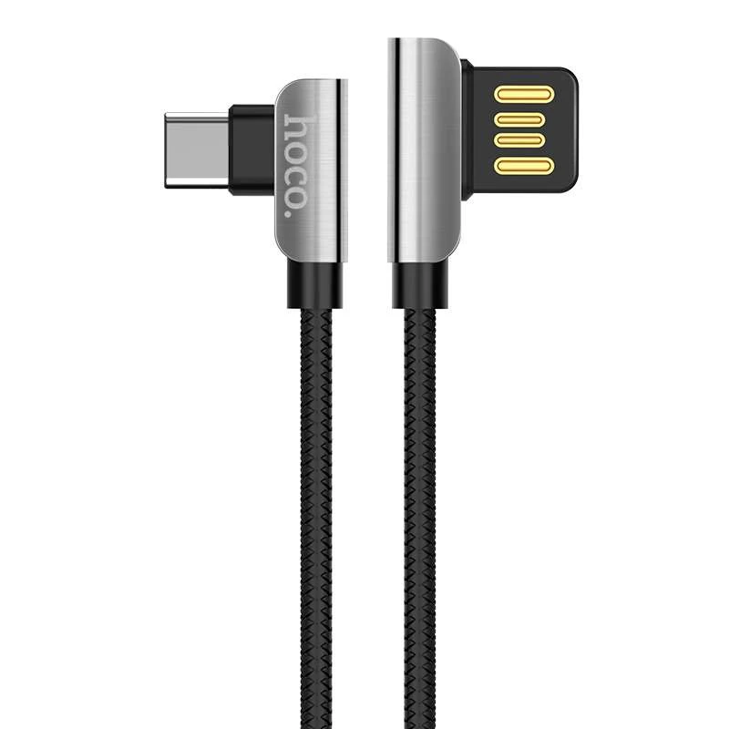 

Дата кабель Hoco U42 Exquisite Steel Type-C cable (1.2m) (Чорний)
