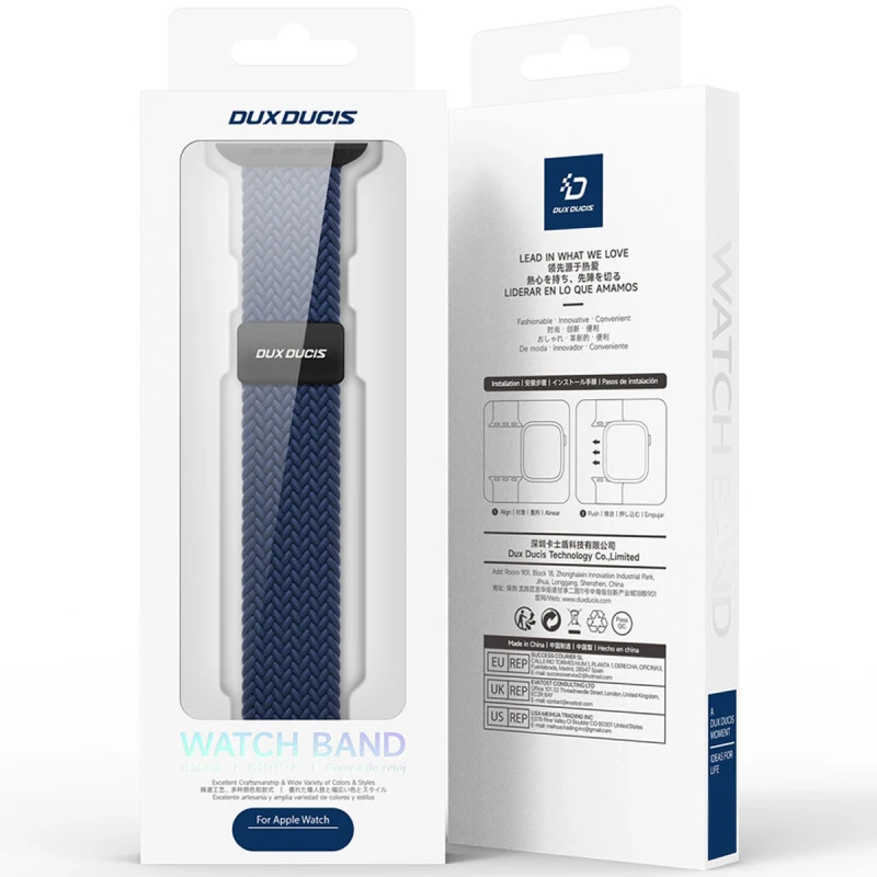 Ремінець Dux Ducis Mixture Ultra для Apple Watch 42(ser.1-3)/44/45/46/49mm – Deep Blue. Фото 6 з 8