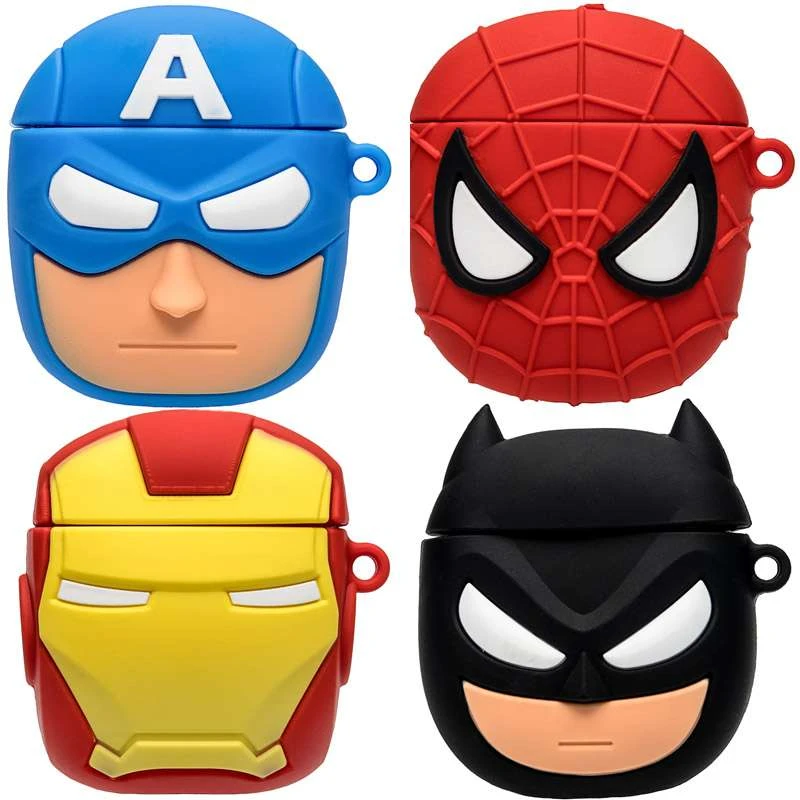 

Силіконовий футляр Marvel & DC series для навушників AirPods 1/2 + карабін