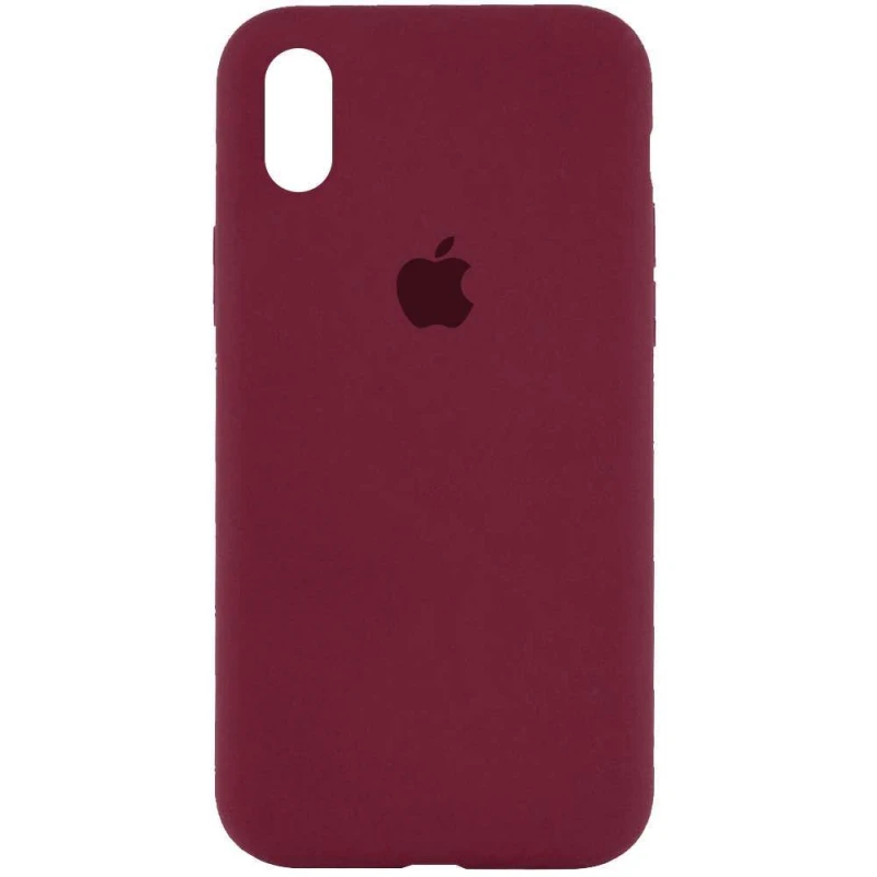 

Чохол Silicone Case з закритим низом на Apple iPhone XS Max (6.5") (Бордовий / Plum)