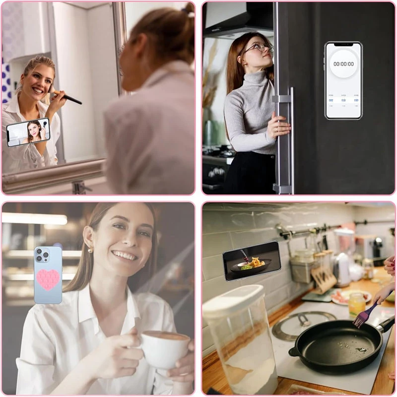 Держатель-присоска для телефона Double Side Silicone Heart фото 2 из 2