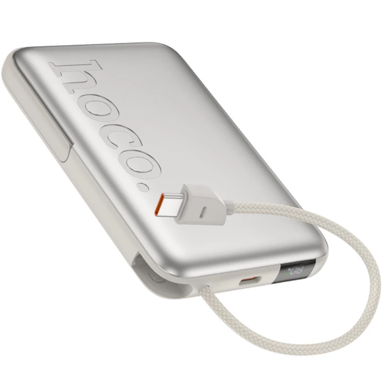 Портативний ЗП Power Bank Hoco Q43 Clever dual PD20W з БЗП Type-C 10000 mAh – silver. Фото 3 з 4
