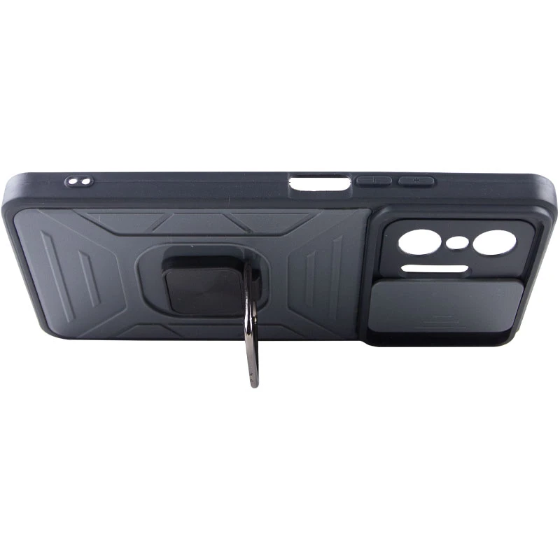 Протиударний чохол Flash зі шторкою для камери та кільцем на Xiaomi 11T / 11T Pro – Gray. Фото 6 з 7