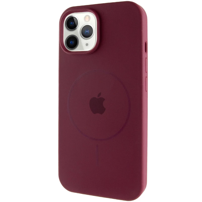 Чехол Silicone Armor Max with MagSafe для Apple iPhone 12 Pro Max (6.7") – Бордовый / Plum. Фото 2 из 6