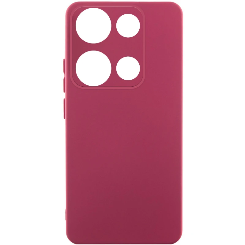Чохол Silicone Case Lakshmi Plus з закритою камерою на Xiaomi Redmi Note 14S – Бордовий / Marsala. Фото 2 з 5