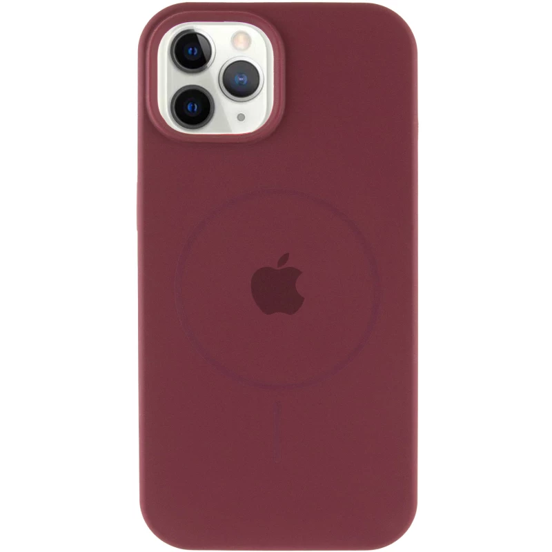 Чехол Silicone Armor Max with MagSafe для Apple iPhone 12 Pro Max (6.7") – Бордовый / Plum. Фото 3 из 6