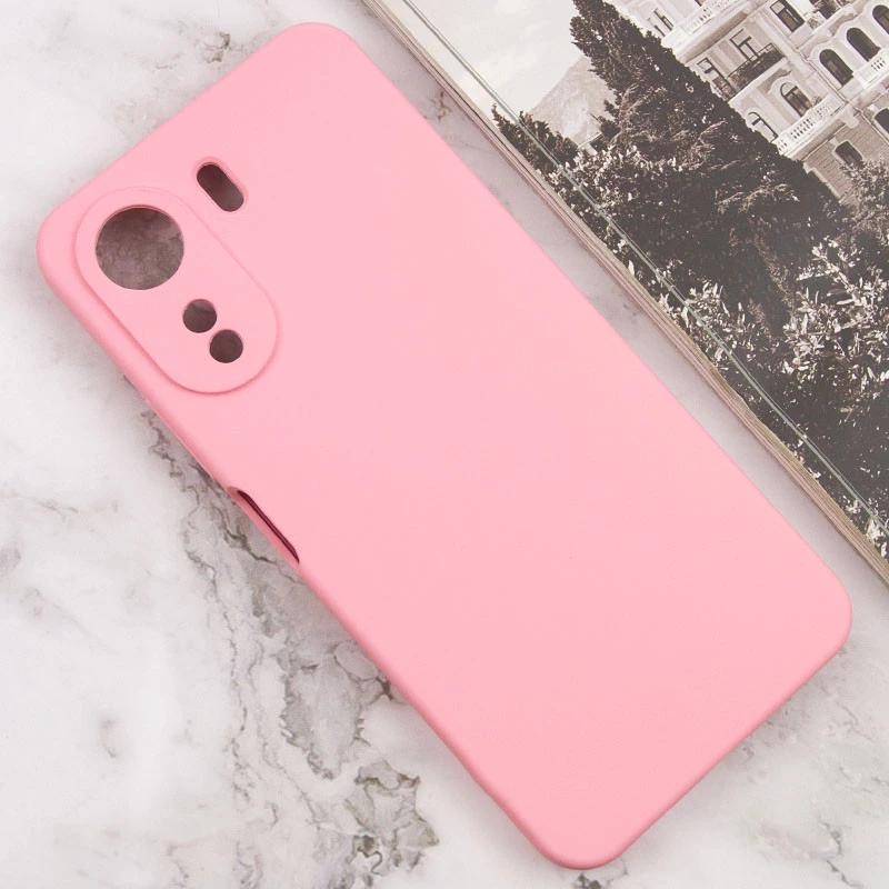 Кольоровий силіконовий чохол GETMAN із закритою камерою для Xiaomi Redmi 13C – Рожевий / Pink. Фото 4 з 9