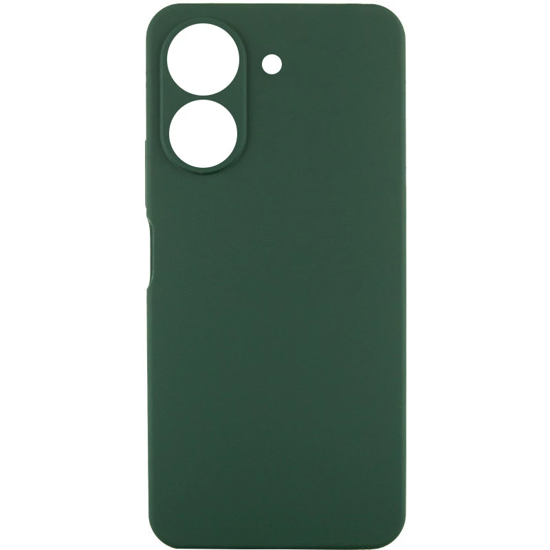 Цветной силиконовый чехол GETMAN для Xiaomi Poco C65 – Зеленый / Dark green. Фото 3 из 6