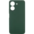 Цветной силиконовый чехол GETMAN для Xiaomi Poco C65 – Зеленый / Dark green. Фото 3 из 6
