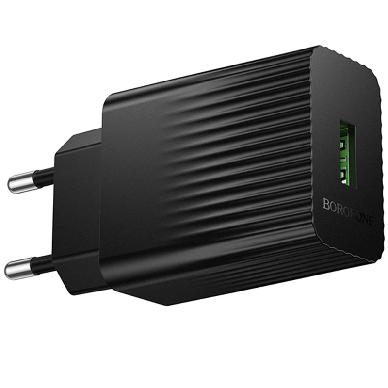 МЗП Borofone BAS72A Source QC3.0 (1USB-A) – Black. Фото 3 з 3