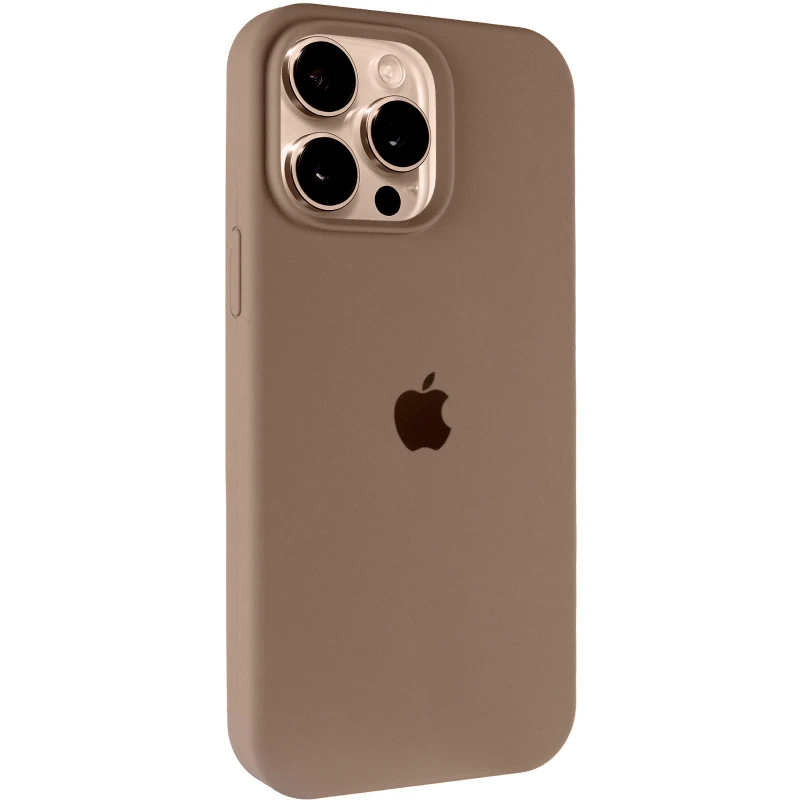 Чехол Silicone Case с закрытым низом для Apple iPhone 14 Pro Max (6.7") – Коричневый / Brown. Фото 1 из 1