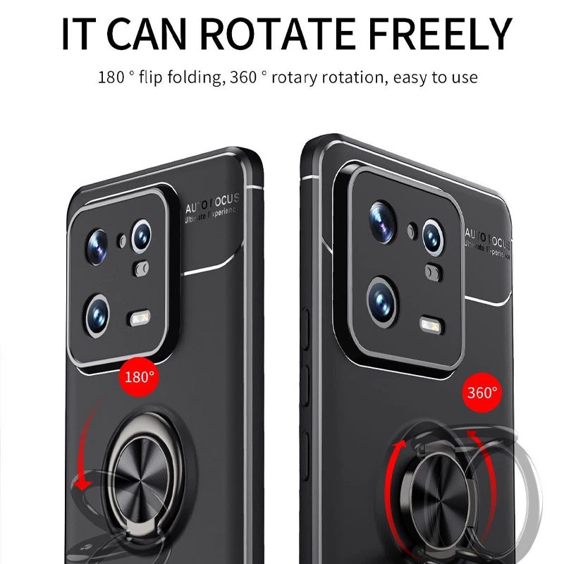 Чехол Deen ColorRing с кольцом для Xiaomi 13 Pro – Черный / Черный. Фото 3 из 5