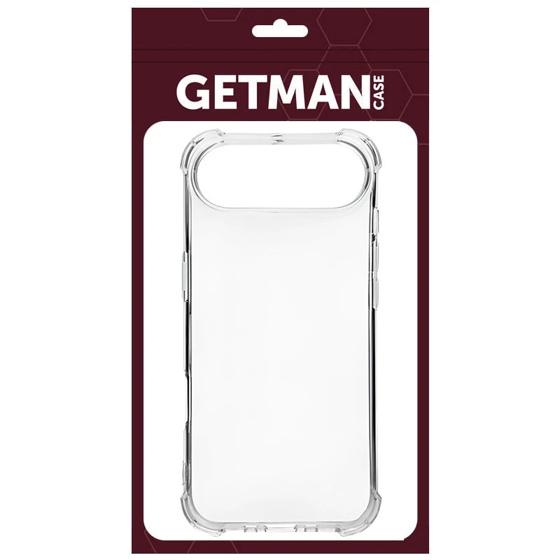 Ультратонкий силіконовий чохол GETMAN з критими бортами на Apple iPhone 17 Air (6.5") – Безбарвний (прозорий). Фото 15 з 15