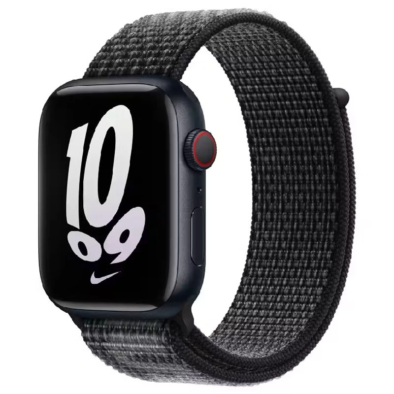 Ремінець Nylon для Apple watch 38mm/40mm – Black / Summit White. Фото 2 з 4