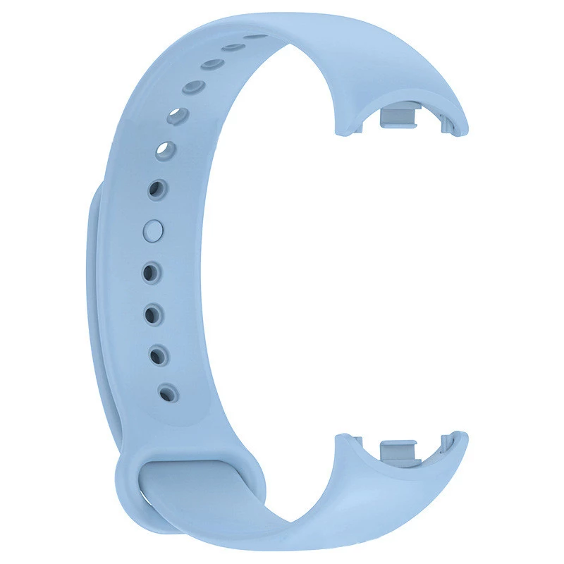 Силиконовый ремешок для Xiaomi Mi Band 7/6/5/4/3 – Голубой / Light Blue. Фото 3 из 4