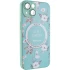 TPU+PC чехол Secret Garden с MagSafe для Apple iPhone 15 (6.1") – Mint. Фото 2 из 4