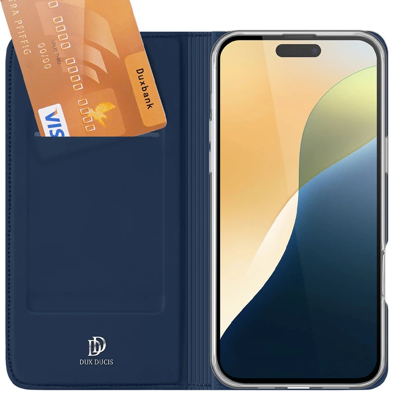 Чехол-книжка Dux Ducis для Apple iPhone 16 – Синий. Фото 2 из 8