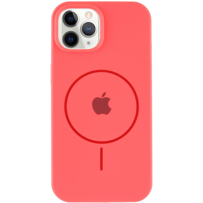 Чехол Silicone Armor Max with MagSafe для Apple iPhone 11 Pro (5.8") – Арбузный / Watermelon red. Фото 4 из 9