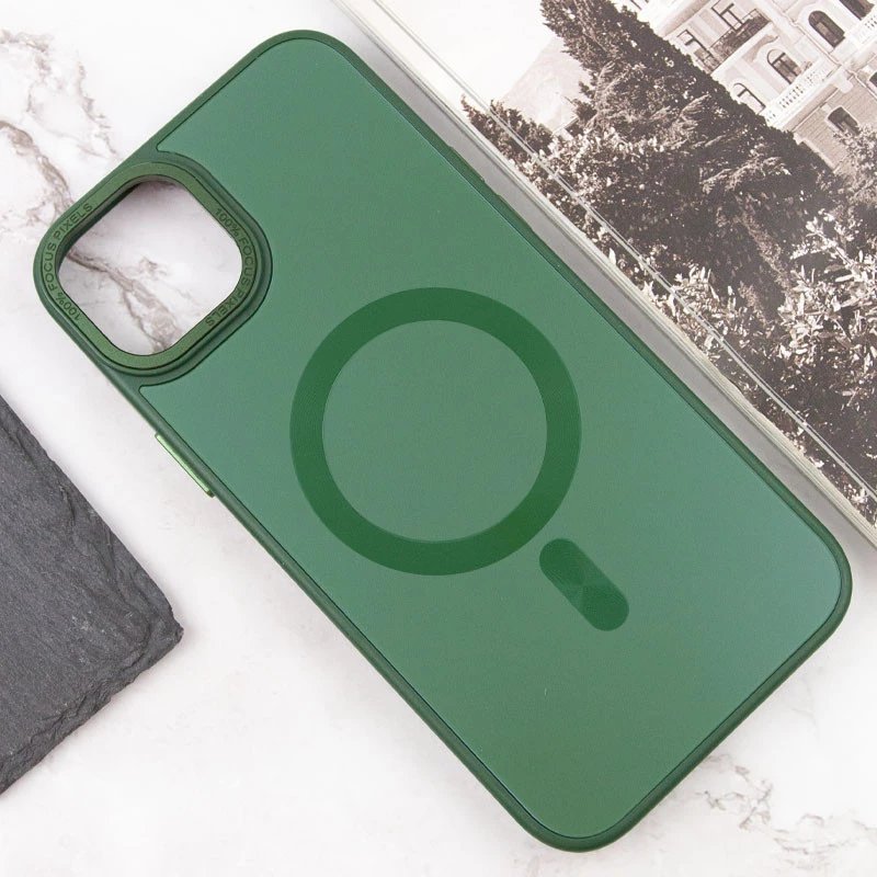 Силіконовий сапфіровий чохол з MagSafe на Apple iPhone 15 Plus (6.7") – Зелений / Forest green. Фото 4 Силіконовий сапфіровий чохол з MagSafe на Apple iPhone 15 Plus (6.7") – Зелений / Forest green. Фото 4 з 13