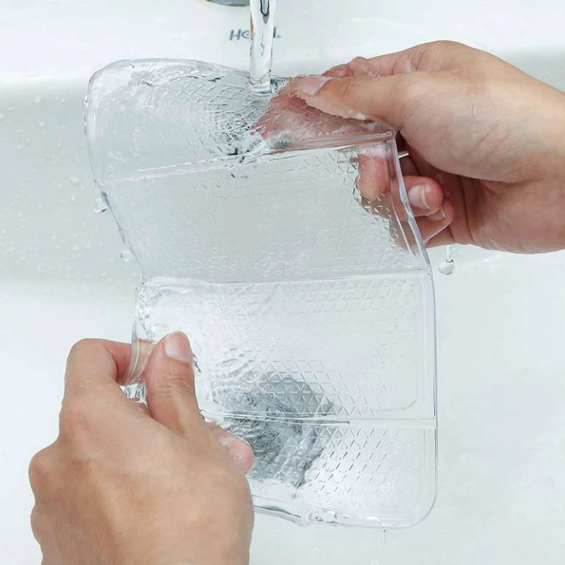 Тримач в машину для телефону (антиковзаючий) Baseus Folding Bracket (SUWNT) – Прозорий. Фото 3 з 8