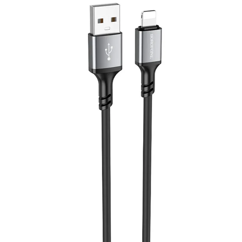 Дата кабель Borofone BX83 Famous USB to Lightning 2.4A (1m) – Black. Фото 1 з 4