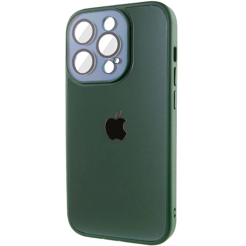 Силиконовый сапфировый чехол с с защитой камеры на Apple iPhone 12 Pro (6.1") – Зеленый / Forest green. Фото 4 из 7