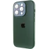 Силіконовий сапфіровий чохол з захистом камери на Apple iPhone 14 Pro (6.1") – Зелений / Forest green. Фото 4 з 7