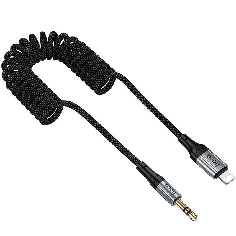 Аудио кабель Aux Hoco UPA33A Nuevo (Lightning to AUX 3.5mm) (1.5m) – Black. Фото 7 из 7