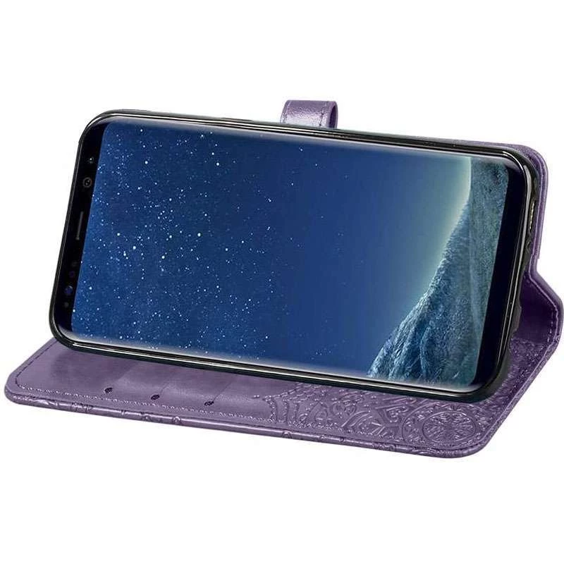 Кожаный чехол-книжка Art Case с визитницей для Samsung Galaxy A71 – Фиолетовый. Фото 4 из 7