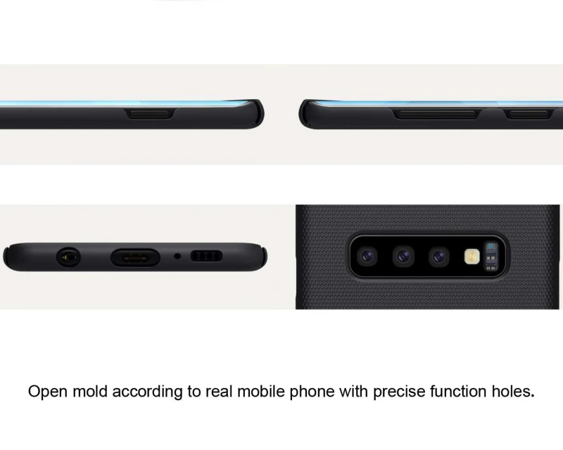 Пластикова накладка Nillkin Frost на Samsung Galaxy S10 – Чорний. Фото 6 з 6