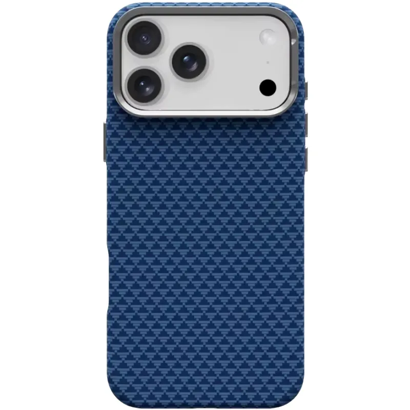 Чохол TPU+PC KVZV Triangular Pattern with Magnetic Fit для Apple iPhone 17 Pro (6.3") – Blue. Фото 1 з 1