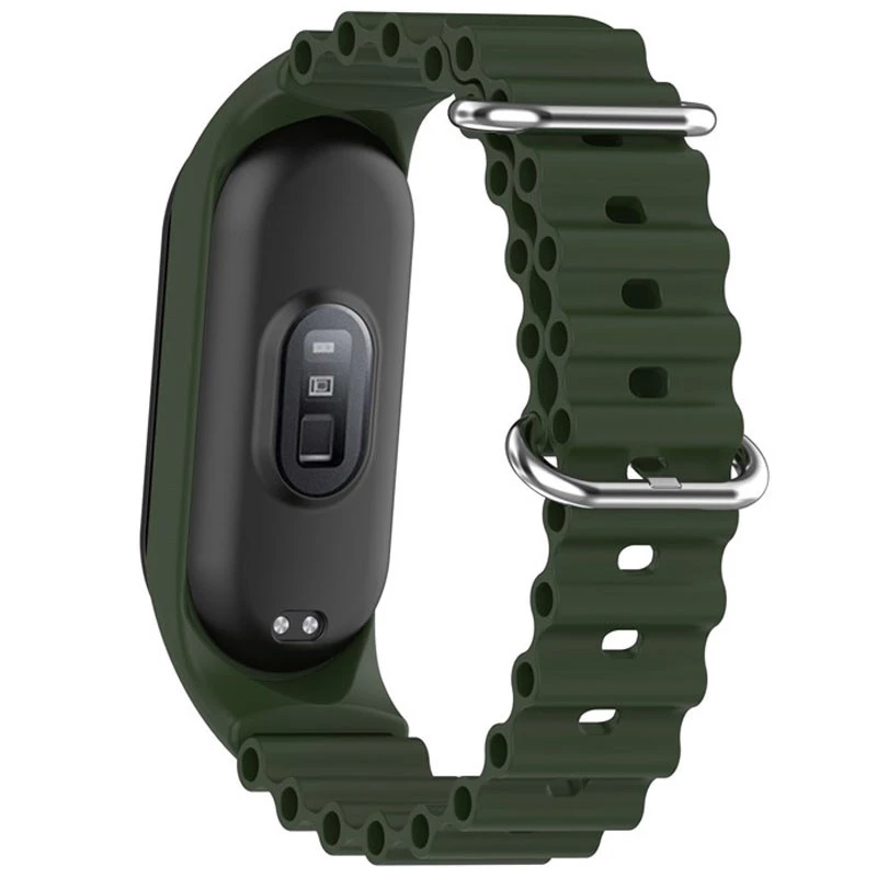 Ремешок Ocean Band для Xiaomi Mi Band 5 – Зеленый / Dark Olive. Фото 3 из 3