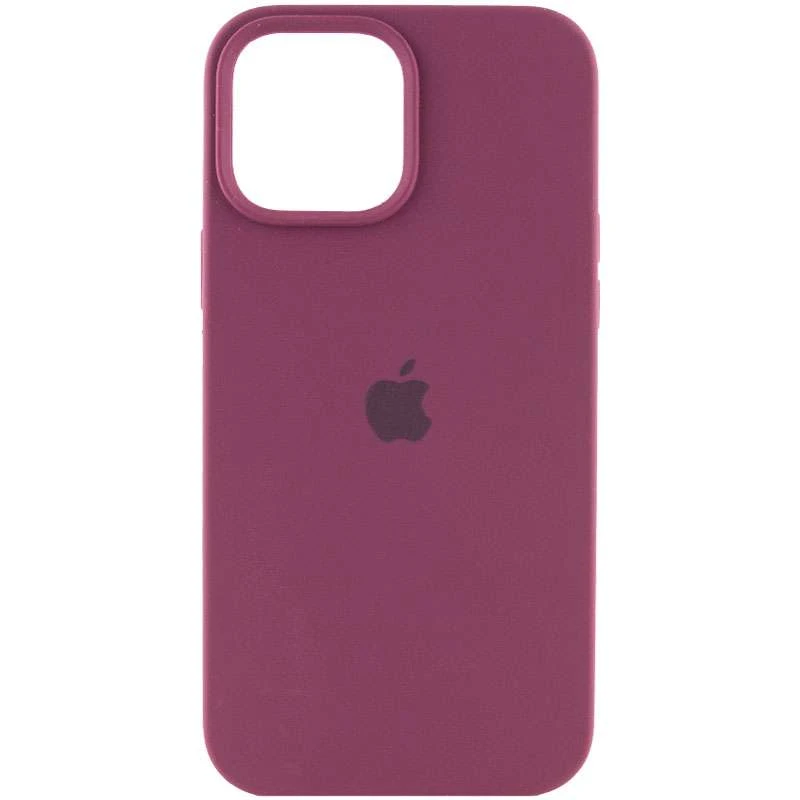 

Чехол Silicone Case с закрытым низом для Apple iPhone 13 Pro Max (6.7") (Бордовый / Plum), Бордовий / plum